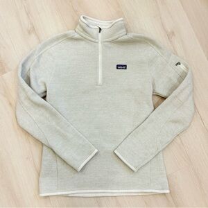 Patagonia Better Sweater Quarter Zip Beige Cream Off White Size Medium M